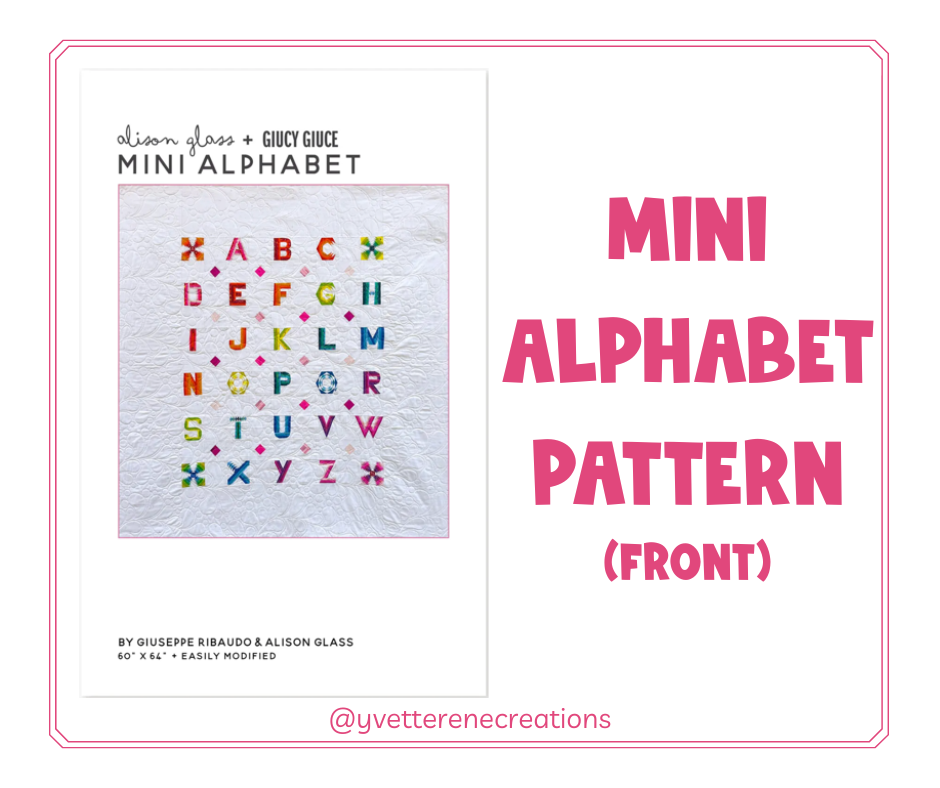 PAPER PATTERN  |  MINI ALPHABET QUILT PATTERN designed by Giuseppe Ribaudo & Alison Glass, Choose An Option