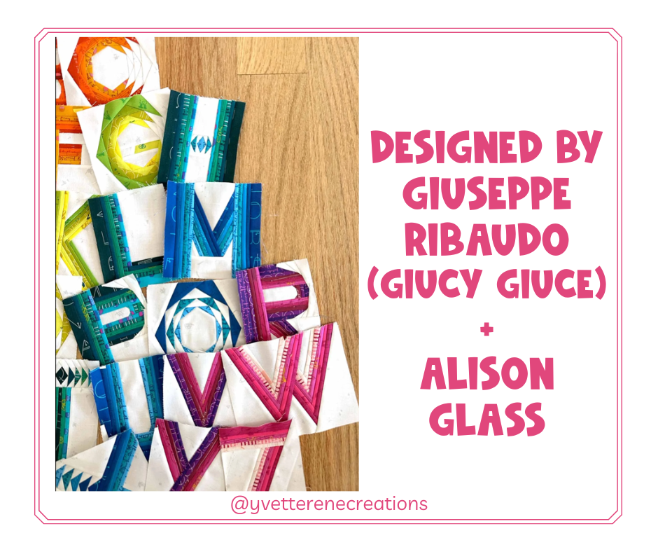 PAPER PATTERN  |  MINI ALPHABET QUILT PATTERN designed by Giuseppe Ribaudo & Alison Glass, Choose An Option