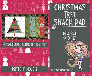 FREE PDF PATTERN | Christmas Tree Snack Pad, Foundation Paper Pieced