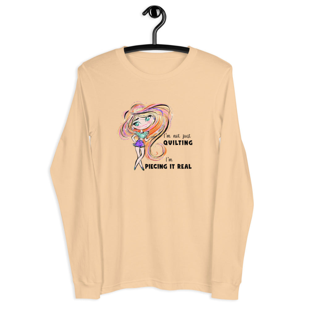 PIECING IT REAL SWAG | Bella + Canvas Unisex Long Sleeve Tee | XS - 2XL, Light Colors