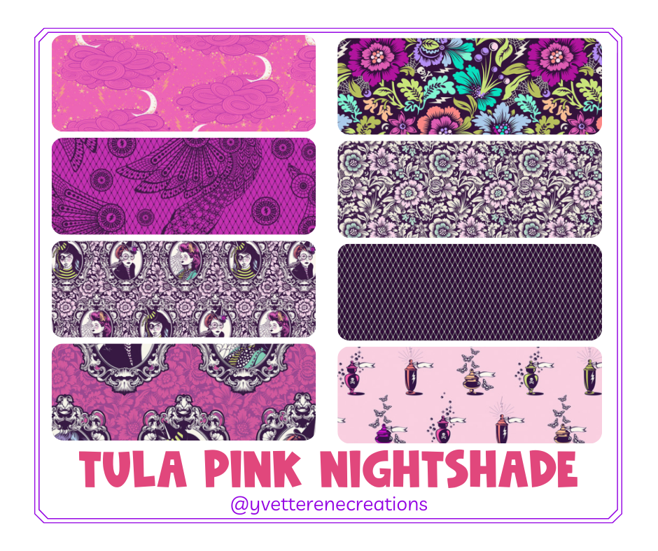 NIGHTSHADE DEJA VU designed by Tula Pink, sold in 1/2yd increments