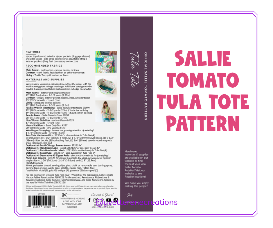 Sallie Tomato Tula Tote by Tula Pink Bag Products