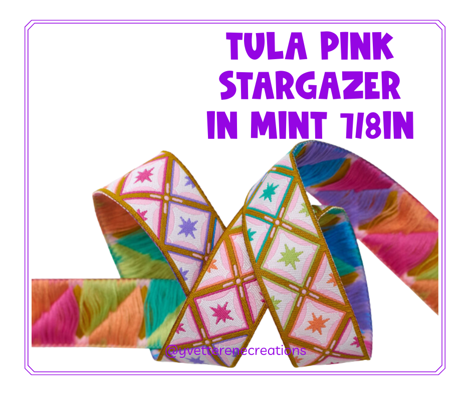 
                      
                        Tula Pink Ribbon  |  Stargazer in Mint 7/8" wide, sold by the yard
                      
                    