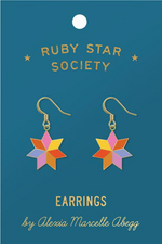 PREORDER OCTOBER 2023  |  Enamel Earrings, Ruby Star Society