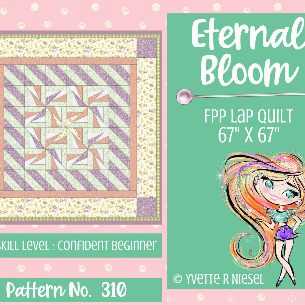 DIGITAL PATTERN | Eternal Bloom, A Foundation Paper Pieced PDF Pattern