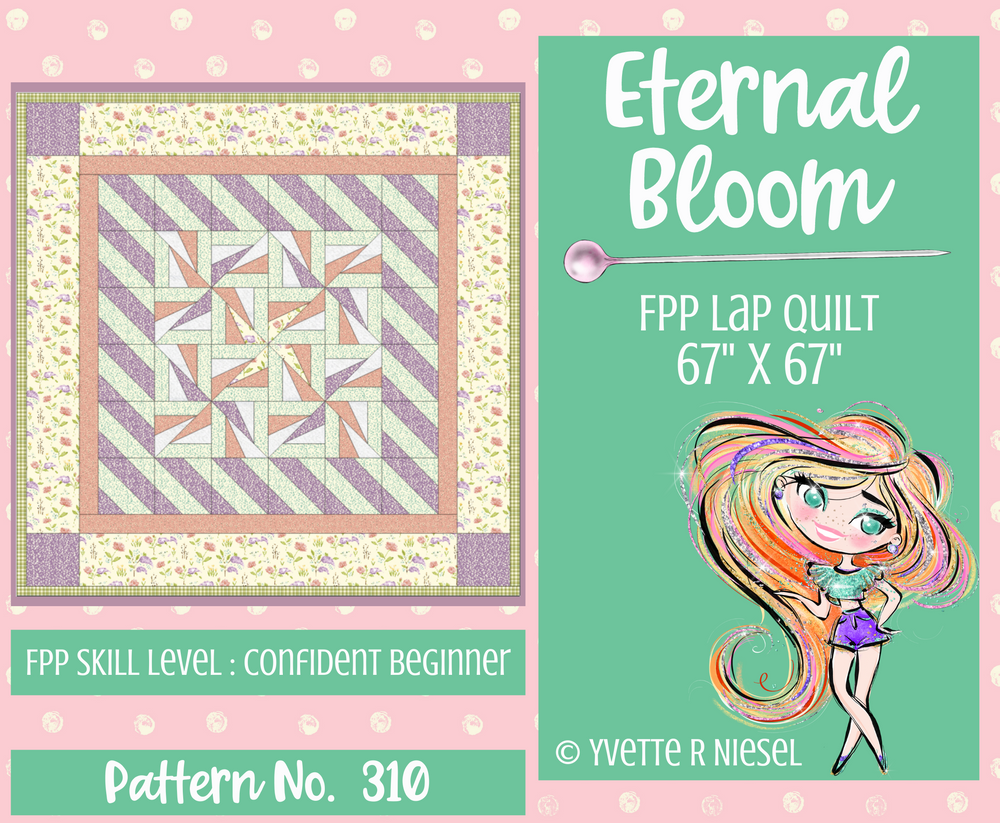 DIGITAL PATTERN | Eternal Bloom, A Foundation Paper Pieced PDF Pattern