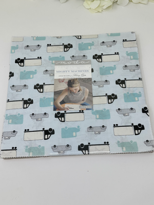 
            
                Load image into Gallery viewer, MIGHTY MACHINES by Lydia Nelson of Dreamy Quilts for Moda Fabrics | 10&amp;quot; Layer Cake, 42pc
            
        