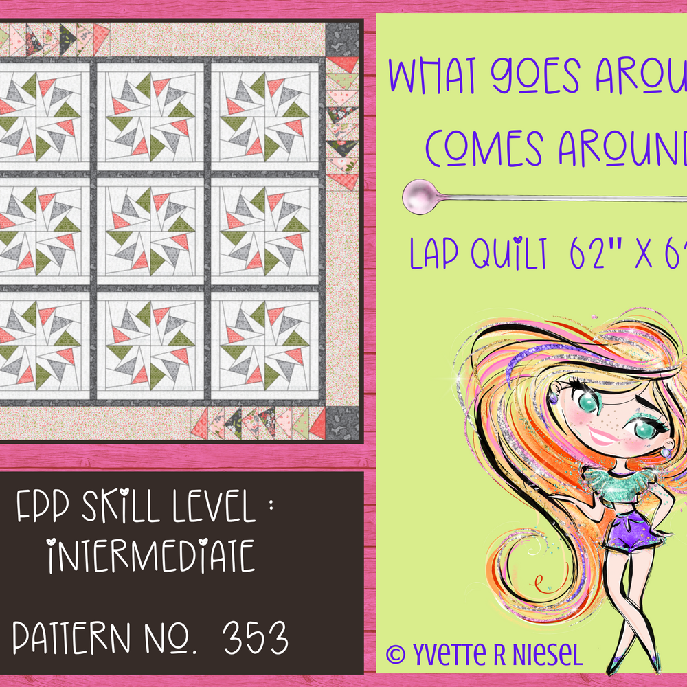 DIGITAL PATTERN | What Goes Around, Comes Around, A Foundation Paper Pieced PDF Pattern