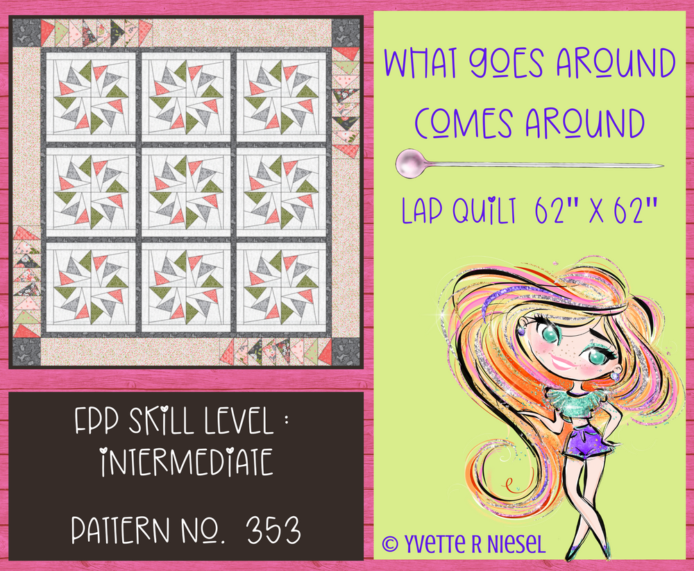 DIGITAL PATTERN | What Goes Around, Comes Around, A Foundation Paper Pieced PDF Pattern