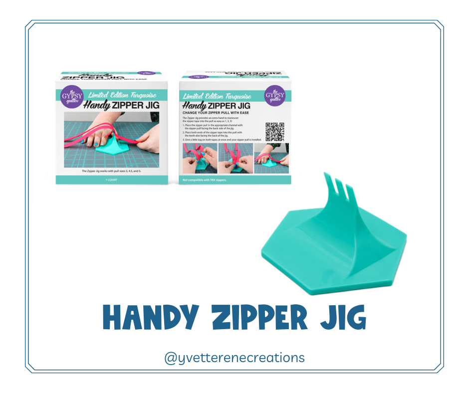 ZIPPER JIG by The Gypsy Quilter, Limited Edition Turquoise