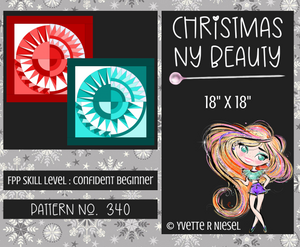 FREE PDF PATTERN | Christmas New York Beauty, Foundation Paper Pieced