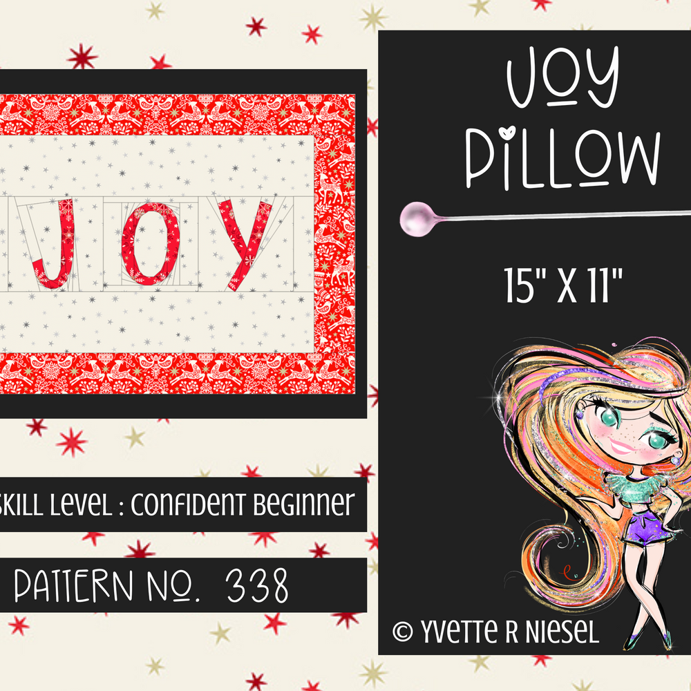 FREE PDF PATTERN | Joy Pillow, Foundation Paper Pieced