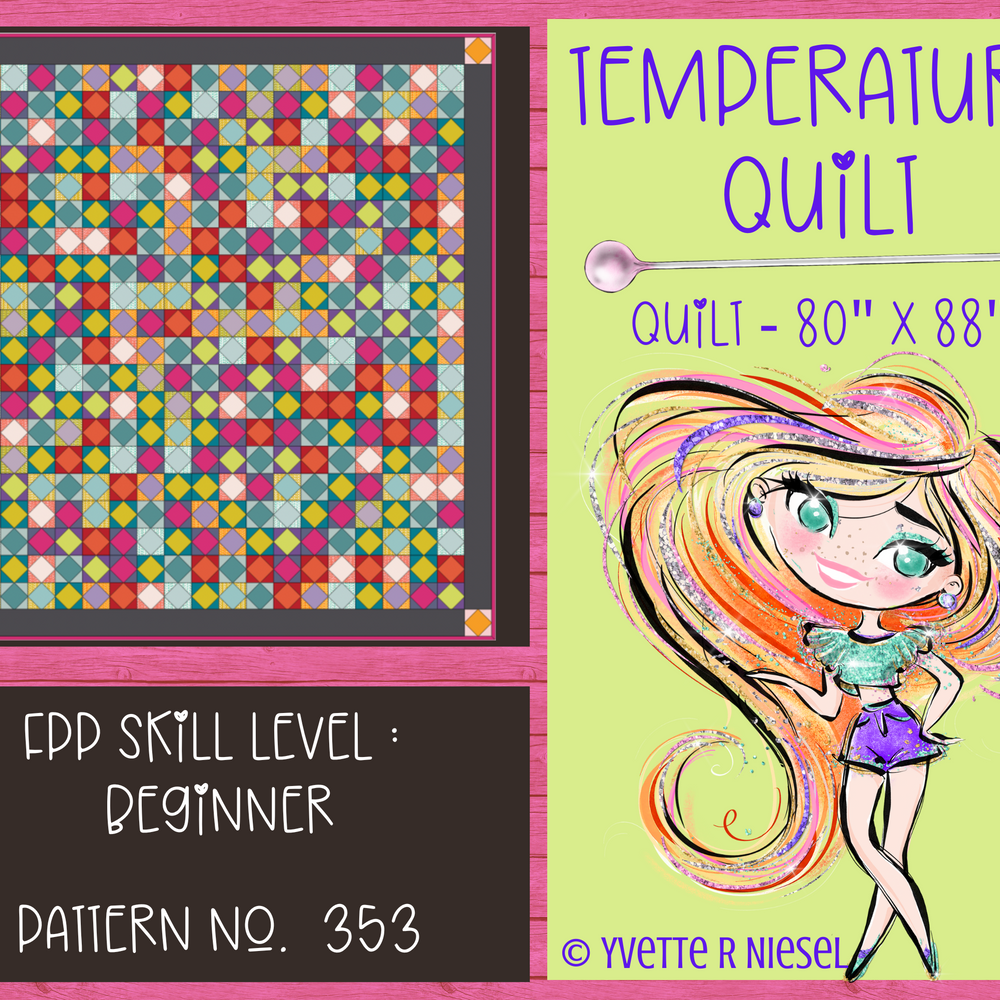 FREE FPP PATTERN | 2023 Temperature Quilt, Foundation Paper Pieced