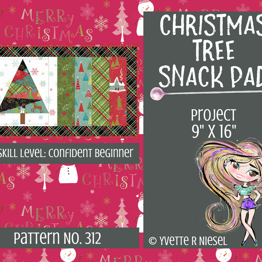 FREE PDF PATTERN | Christmas Tree Snack Pad, Foundation Paper Pieced