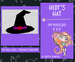 DIGITAL PATTERN  |  HEDY'S HAT, a postcard sized Foundation Paper Piecing Pattern, 4" x 6"