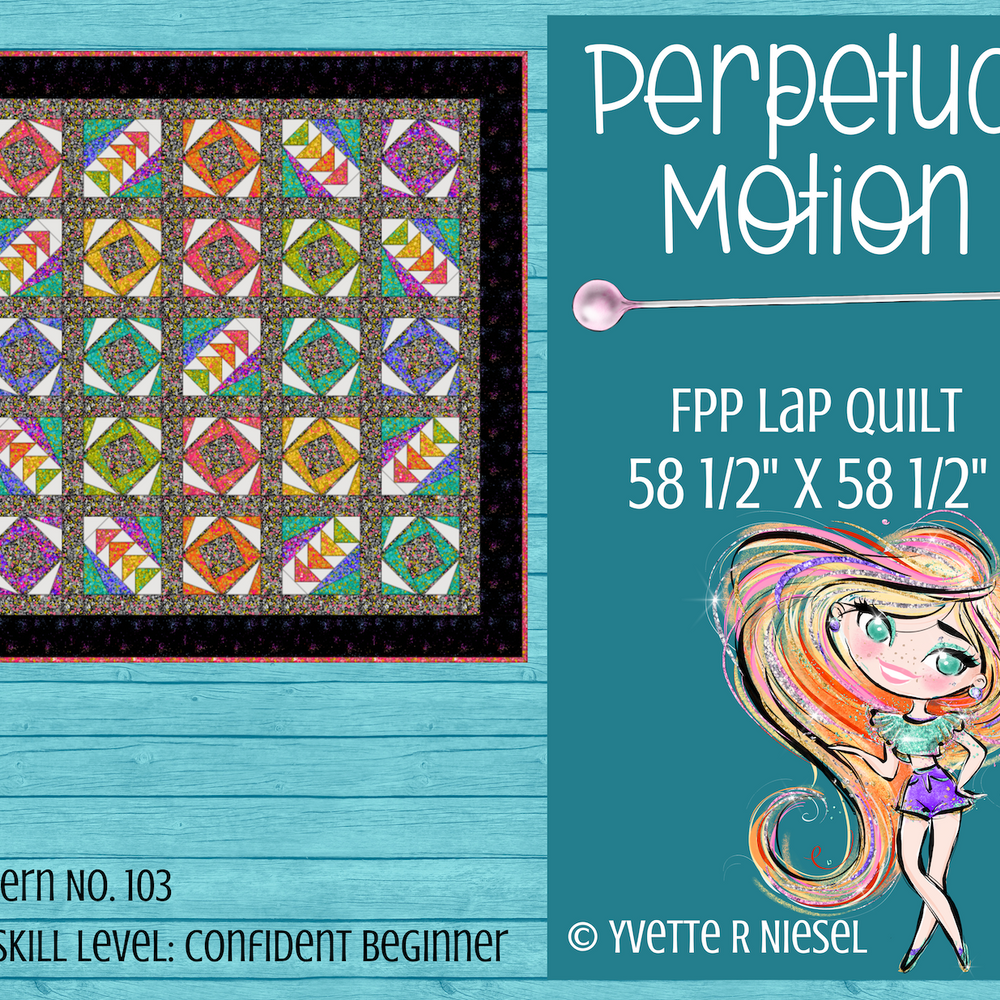 DIGITAL PATTERN | Perpetual Motion Quilt, Foundation Paper Pieced PDF Pattern