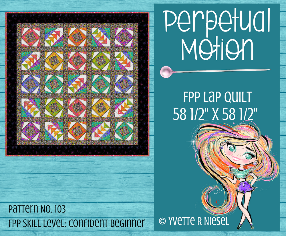DIGITAL PATTERN | Perpetual Motion Quilt, Foundation Paper Pieced PDF Pattern