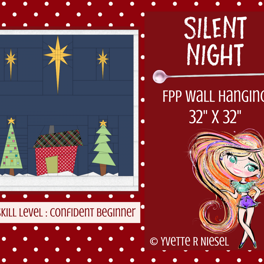 DIGITAL PATTERN  |  Silent Night, Christmas/Winter Foundation Paper Pieced PDF Pattern