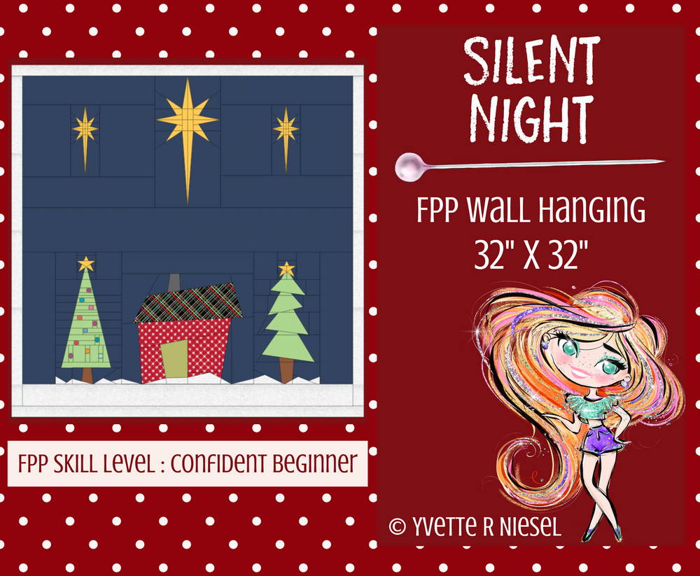 DIGITAL PATTERN  |  Silent Night, Christmas/Winter Foundation Paper Pieced PDF Pattern