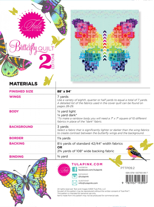 
                      
                        PAPER PATTERN | THE BUTTERFLY QUILT, 2nd EDITION, Tula Pink
                      
                    