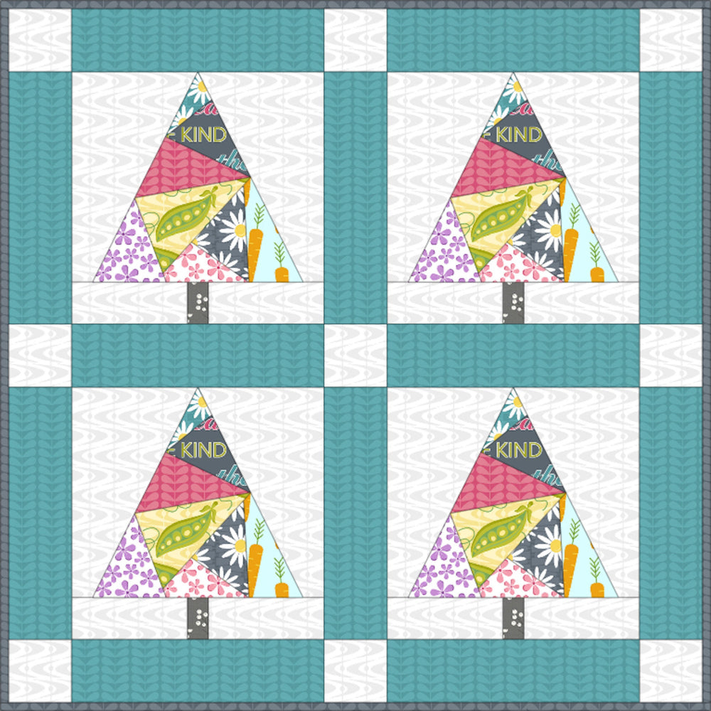 
                      
                        DIGITAL PATTERN  |  EVERGREEN MINI QUILT PATTERN, 22.5" x 22.5" Table Topper or Mini Quilt, Foundation Paper Piecing
                      
                    