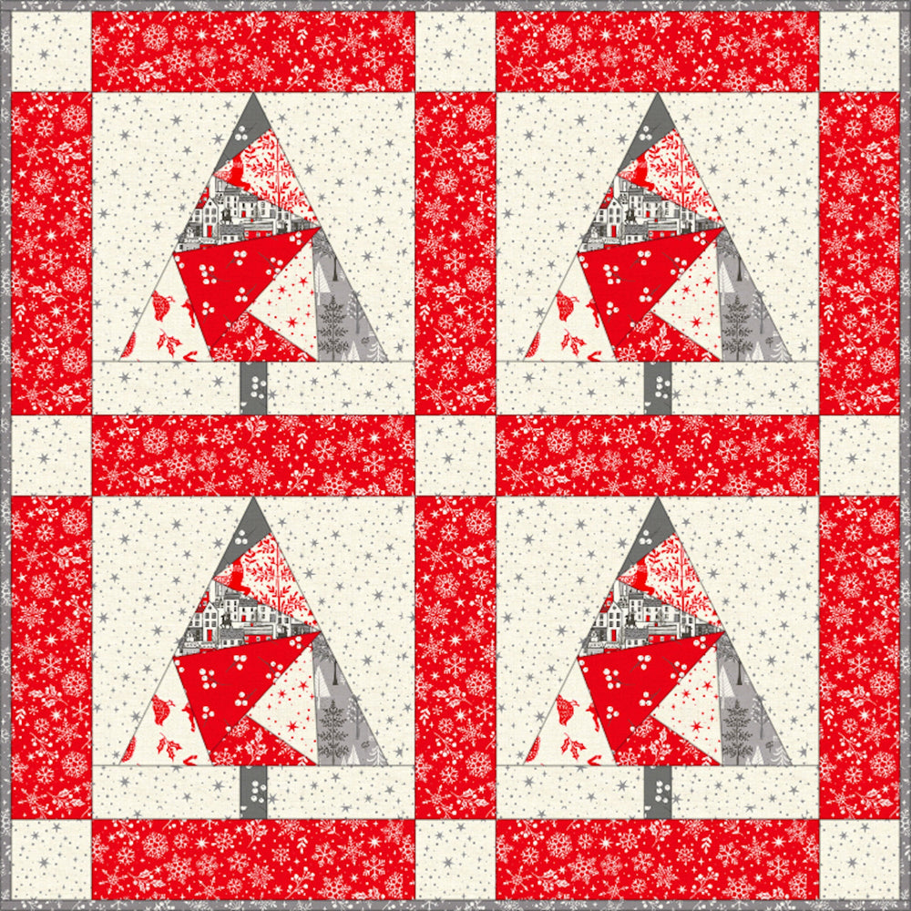 
            
                Load image into Gallery viewer, DIGITAL PATTERN  |  EVERGREEN MINI QUILT PATTERN, 22.5&amp;quot; x 22.5&amp;quot; Table Topper or Mini Quilt, Foundation Paper Piecing
            
        