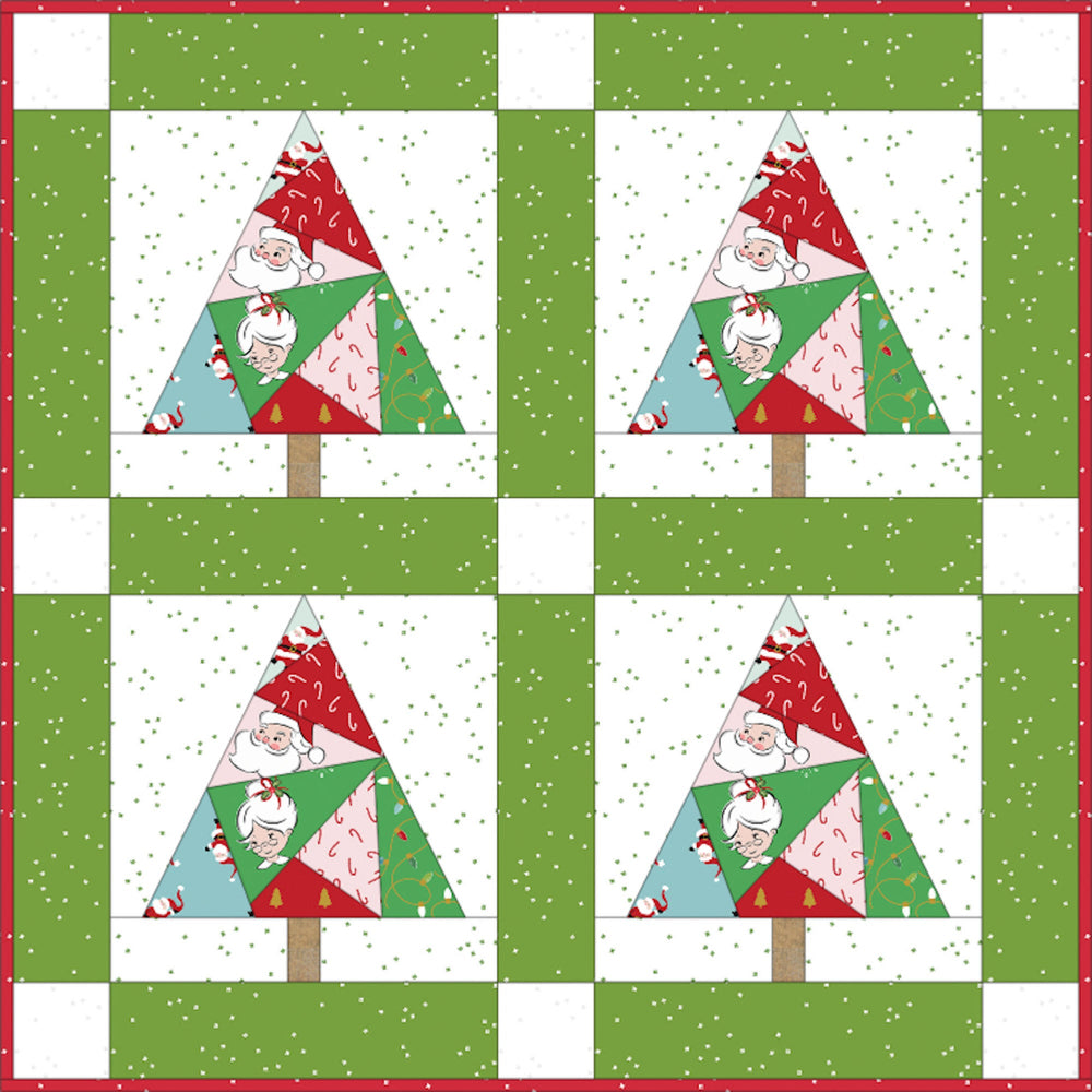 
            
                Load image into Gallery viewer, DIGITAL PATTERN  |  EVERGREEN MINI QUILT PATTERN, 22.5&amp;quot; x 22.5&amp;quot; Table Topper or Mini Quilt, Foundation Paper Piecing
            
        