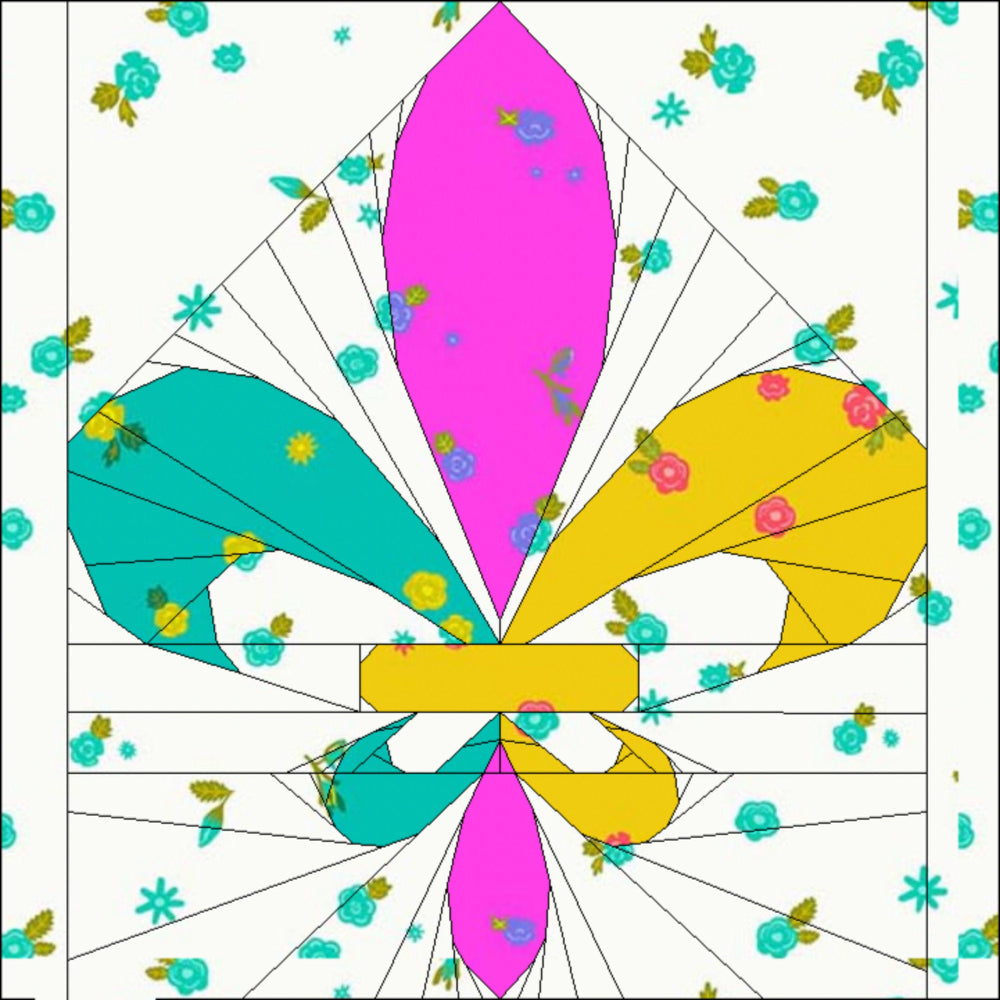 
                      
                        DIGITAL PATTERN  |  FLEUR DE LIS BLOCK PATTERN, 8" x 8" Block, Foundation Paper Piecing
                      
                    