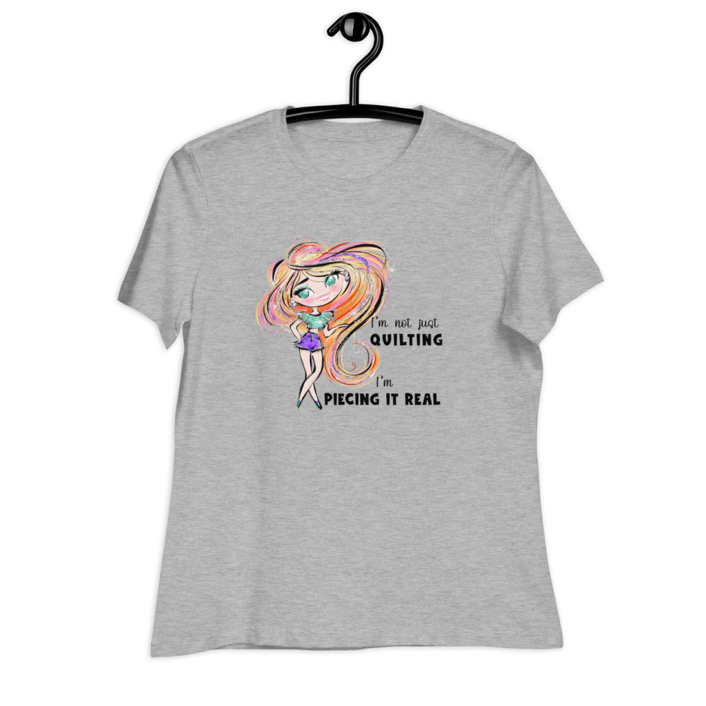 
                      
                        PIECING IT REAL SWAG | Bella + Canvas Women's Relaxed T-Shirt | S - 3XL, Light Colors
                      
                    