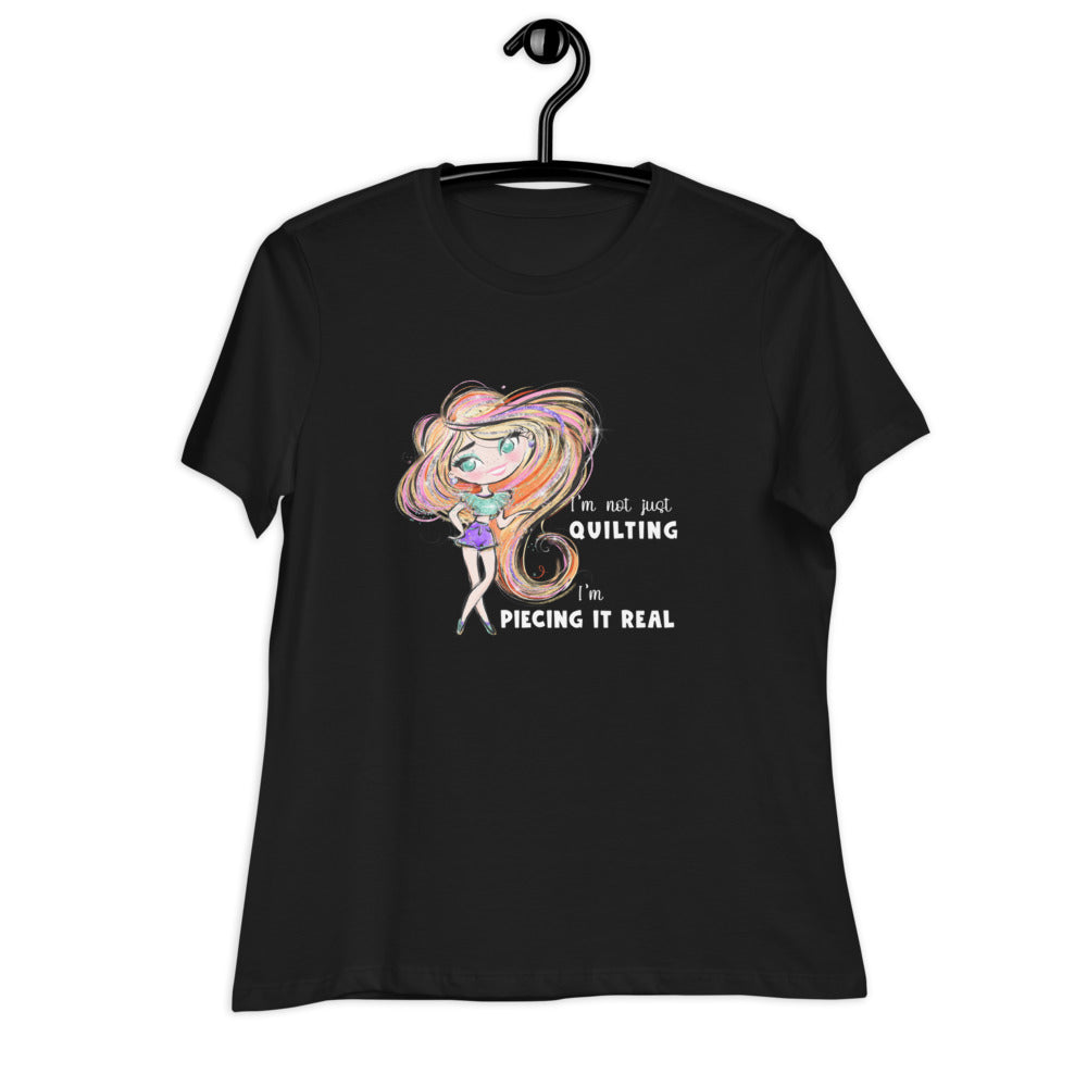 PIECING IT REAL SWAG | Bella + Canvas Women's Relaxed T-Shirt | S - 3XL, Dark Colors