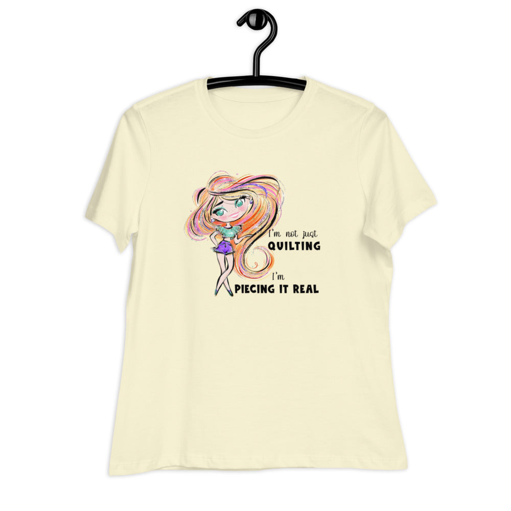 
                      
                        PIECING IT REAL SWAG | Bella + Canvas Women's Relaxed T-Shirt | S - 3XL, Light Colors
                      
                    