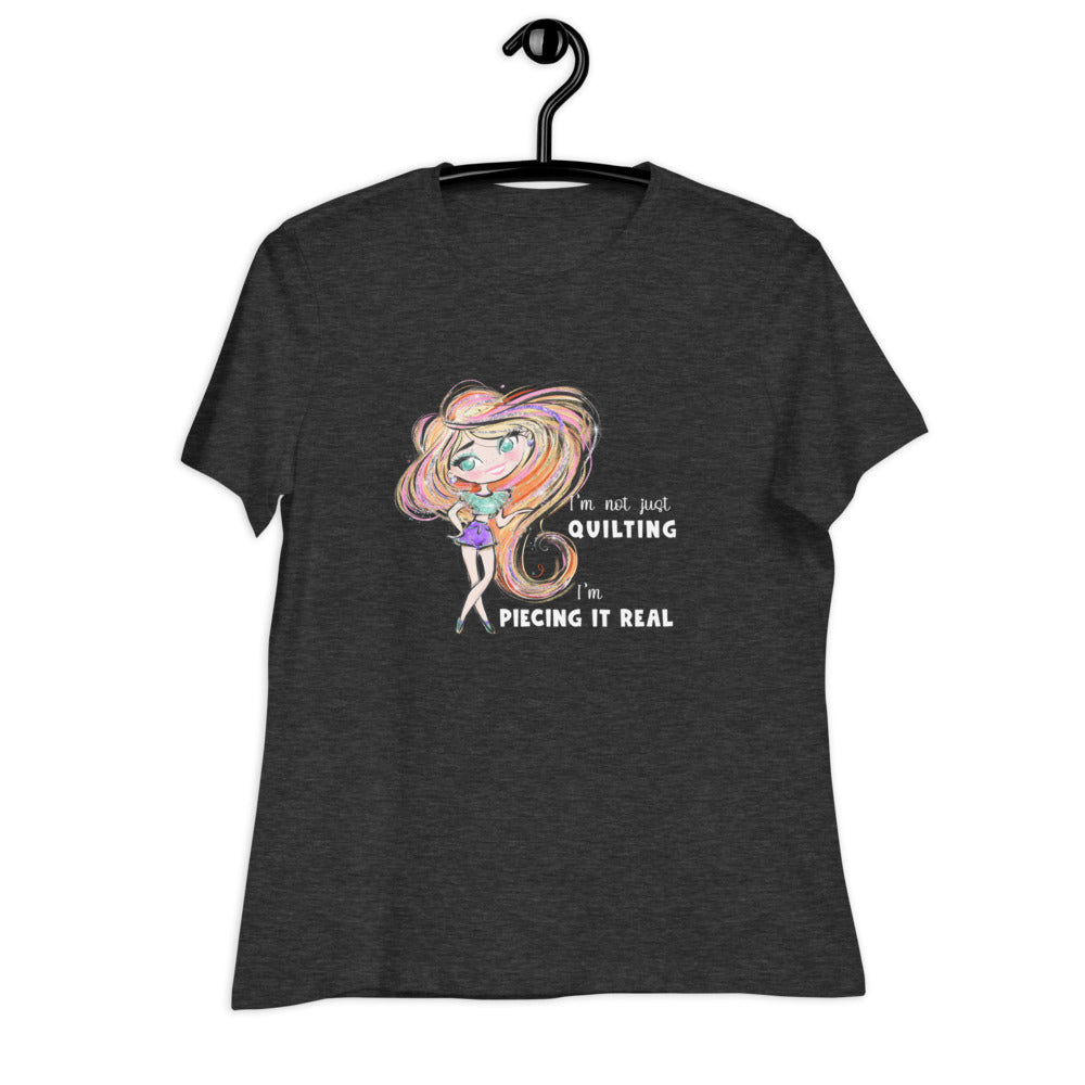 
                      
                        PIECING IT REAL SWAG | Bella + Canvas Women's Relaxed T-Shirt | S - 3XL, Dark Colors
                      
                    
