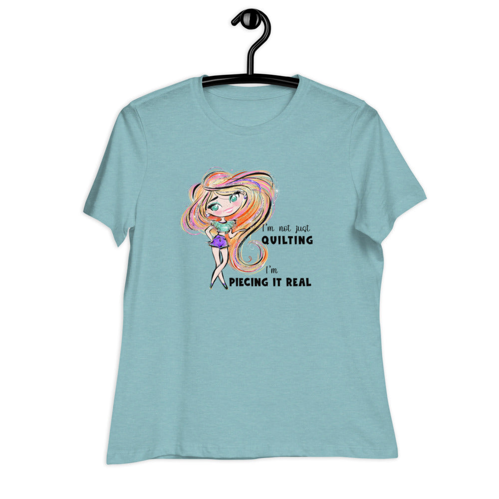 
                      
                        PIECING IT REAL SWAG | Bella + Canvas Women's Relaxed T-Shirt | S - 3XL, Light Colors
                      
                    
