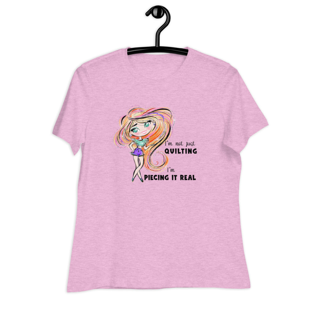 
                      
                        PIECING IT REAL SWAG | Bella + Canvas Women's Relaxed T-Shirt | S - 3XL, Light Colors
                      
                    