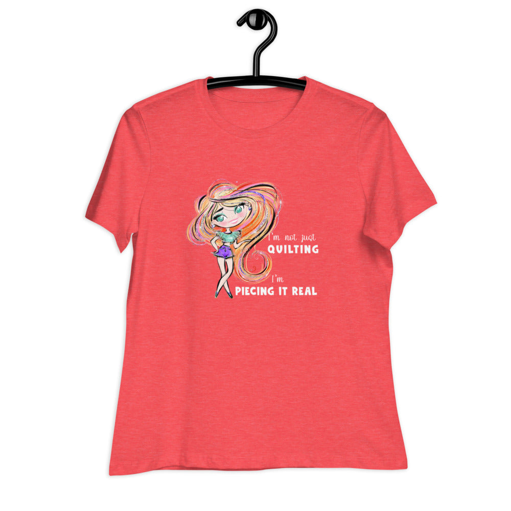 PIECING IT REAL SWAG | Bella + Canvas Women's Relaxed T-Shirt | S - 3XL, Dark Colors