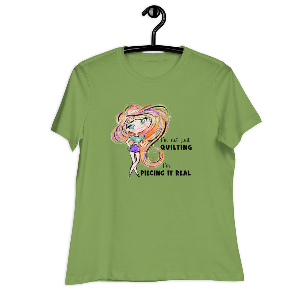 
                      
                        PIECING IT REAL SWAG | Bella + Canvas Women's Relaxed T-Shirt | S - 3XL, Light Colors
                      
                    