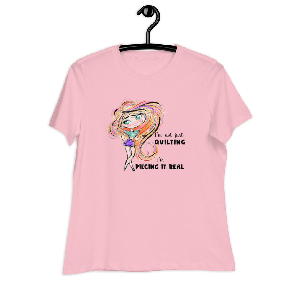 
                      
                        PIECING IT REAL SWAG | Bella + Canvas Women's Relaxed T-Shirt | S - 3XL, Light Colors
                      
                    